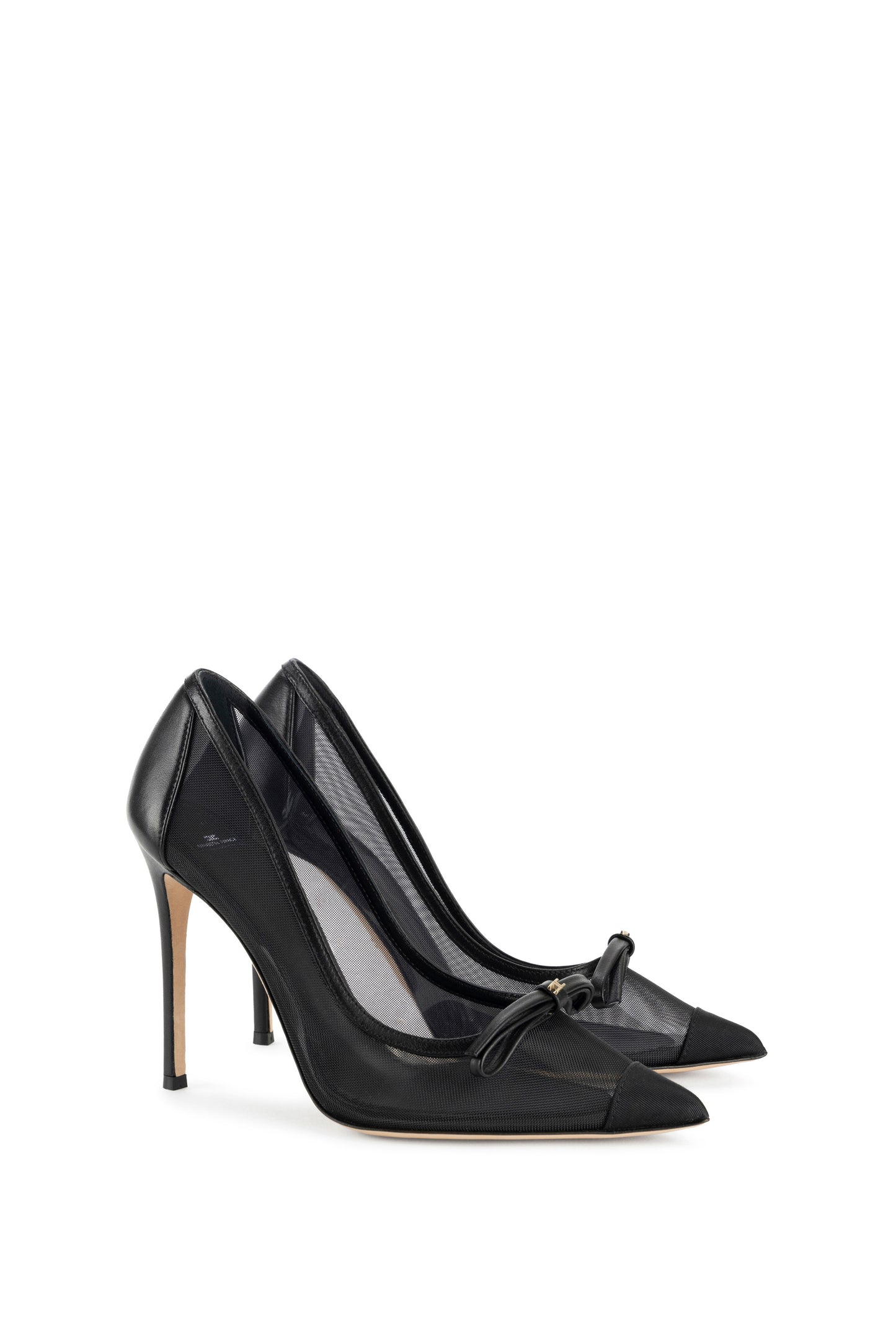 Nappa leather and mesh pumps