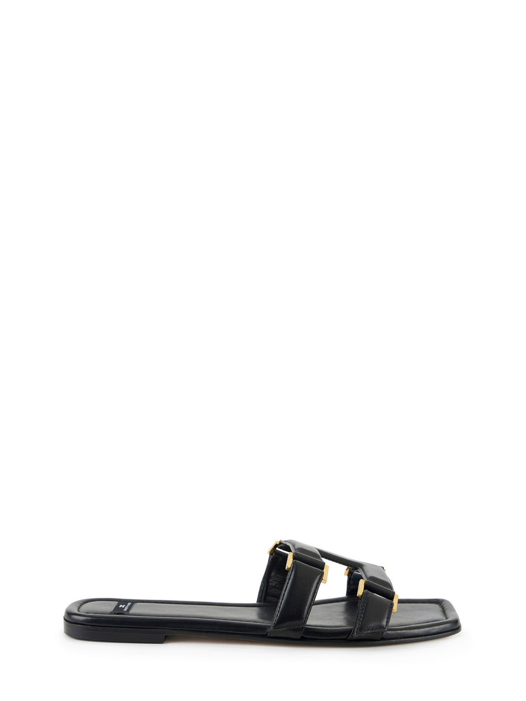 Flat nappa leather sandals