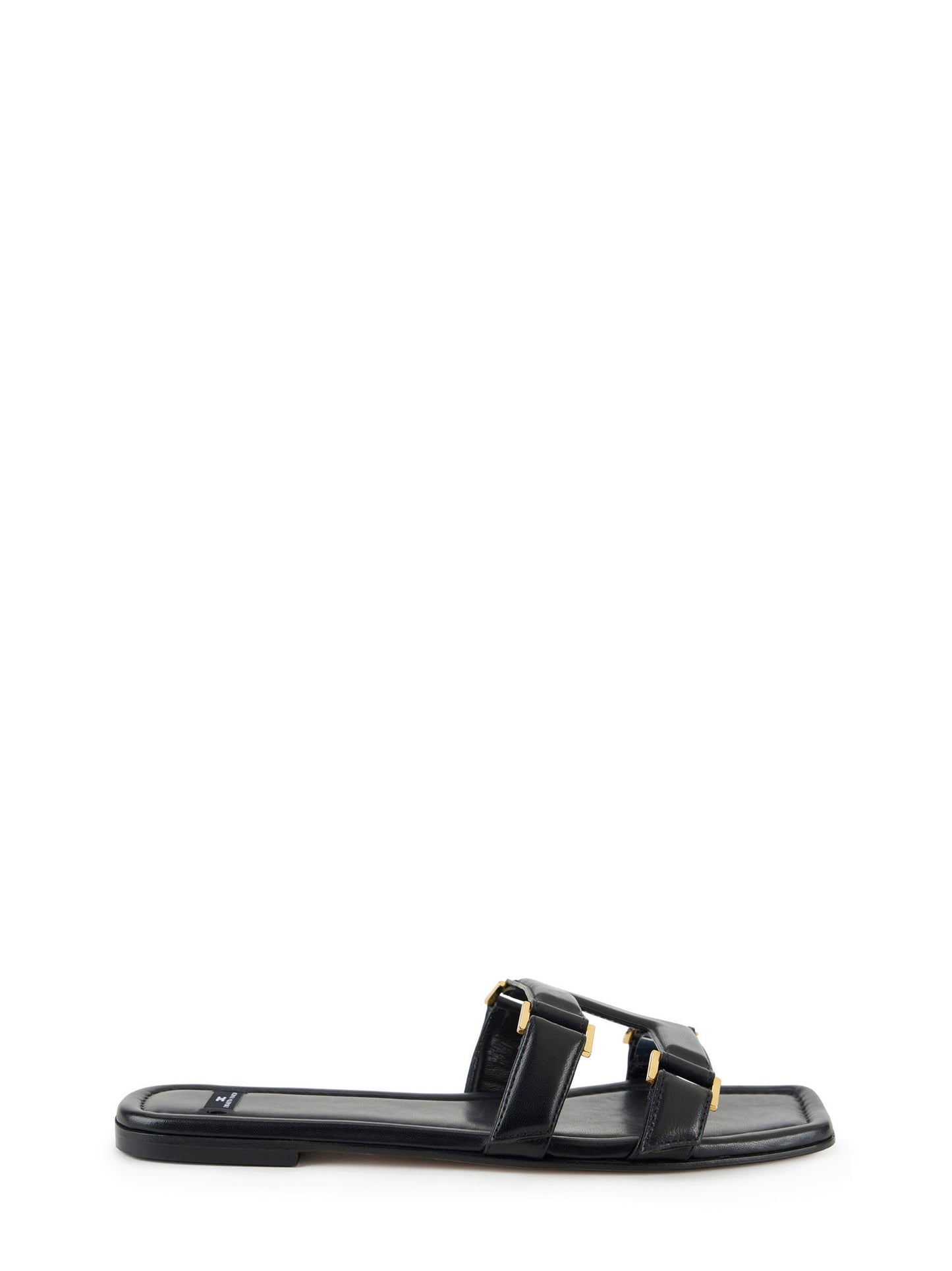 Flat nappa leather sandals