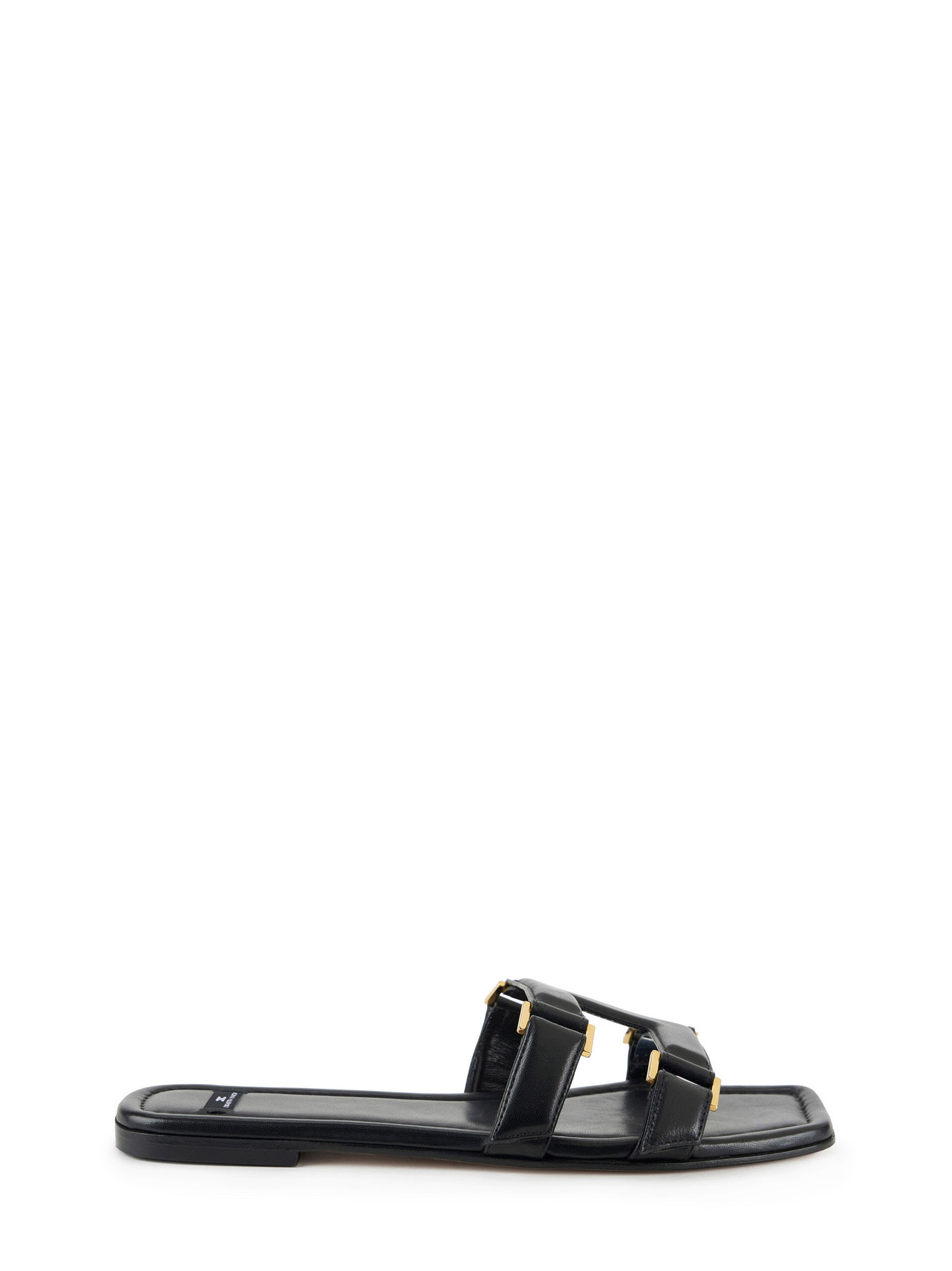 Flat nappa leather sandals