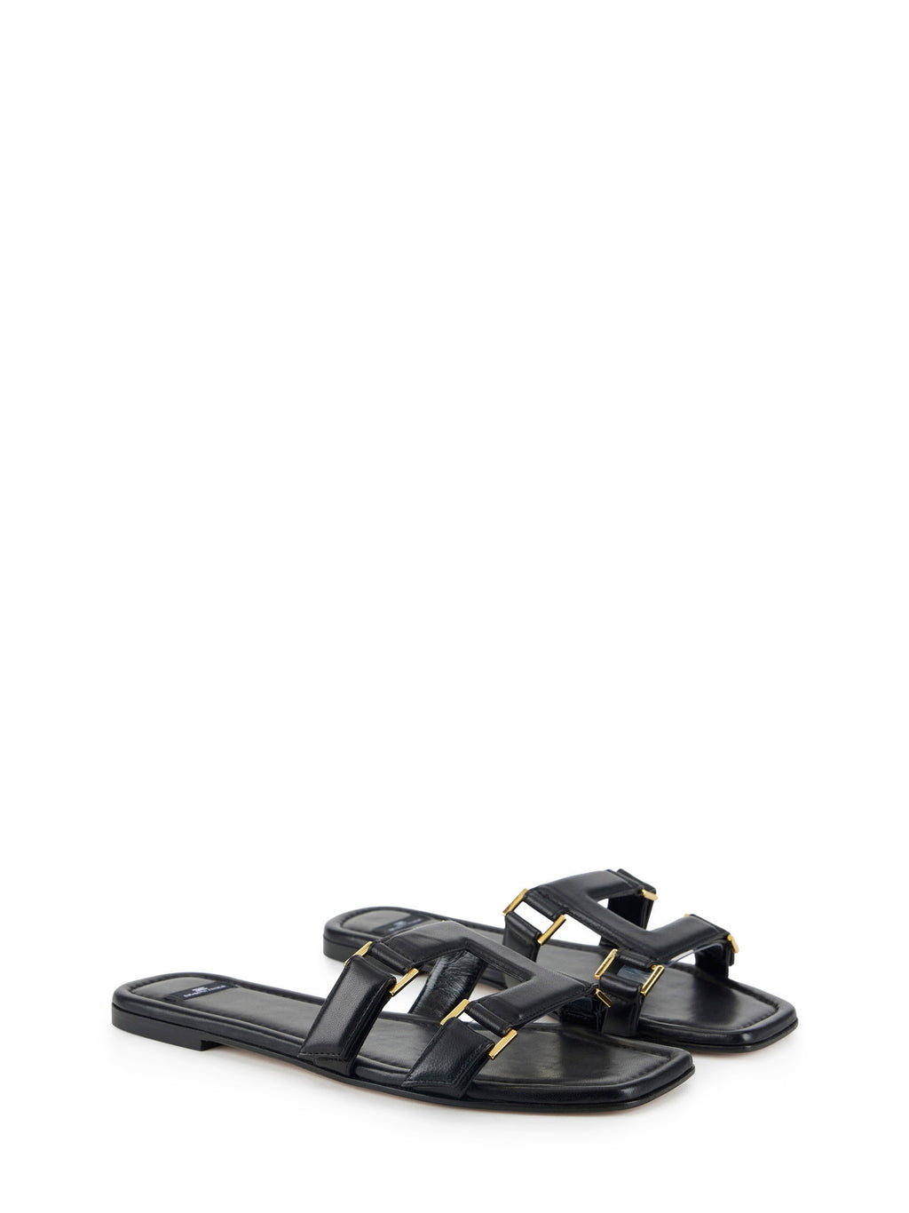Flat nappa leather sandals
