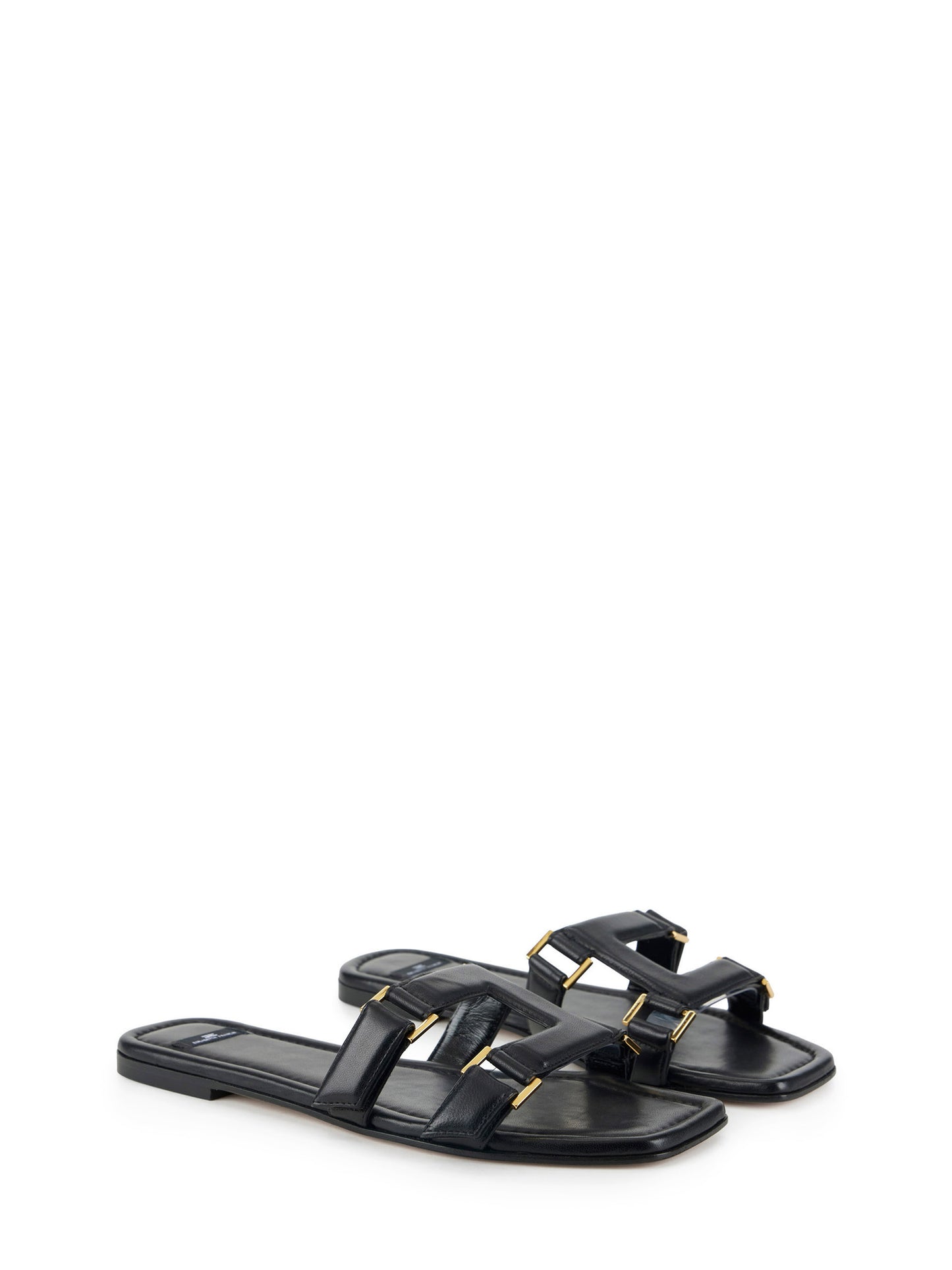 Flat nappa leather sandals