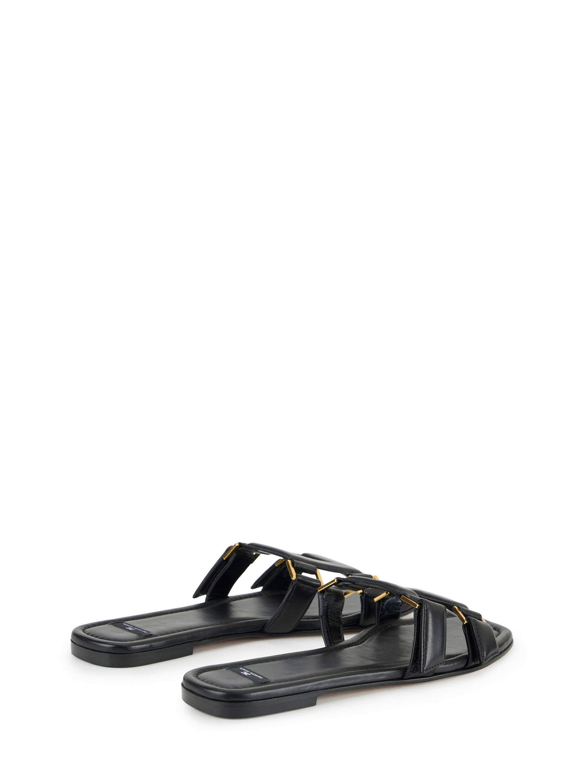 Flat nappa leather sandals