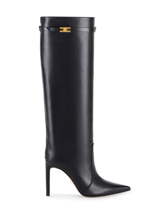 Boots in nappa effect calfskin