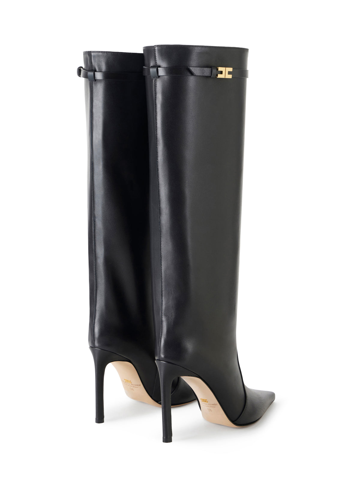 Boots in nappa effect calfskin