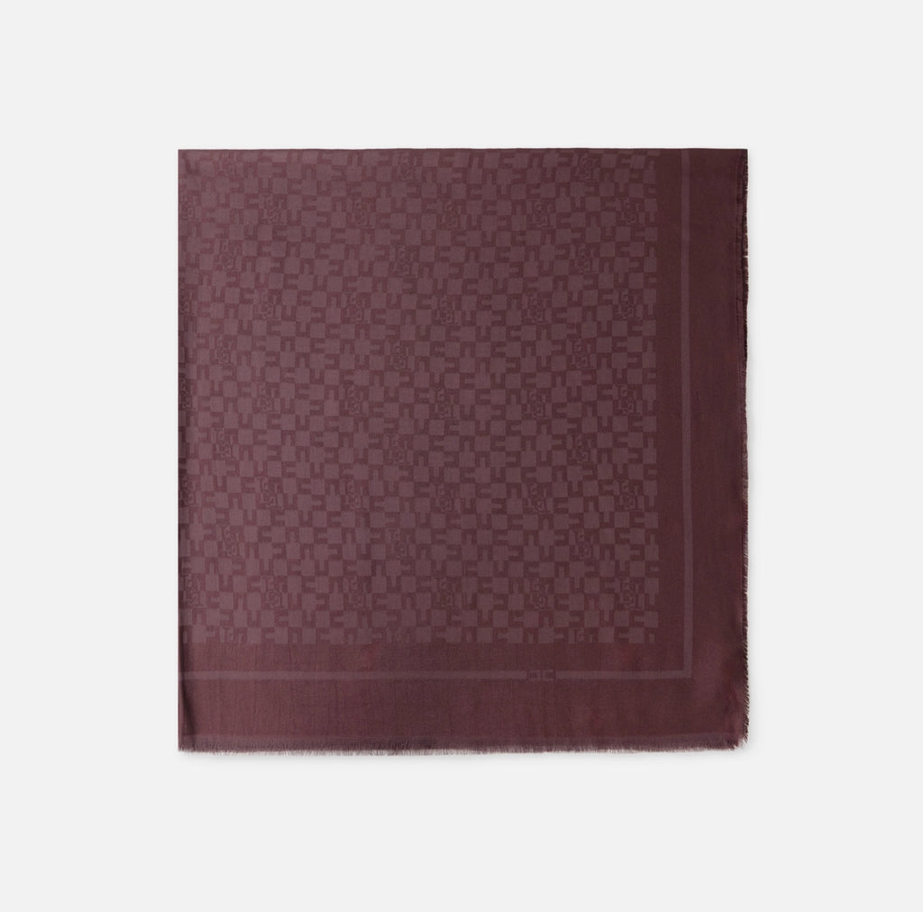 Scarf with logo pattern