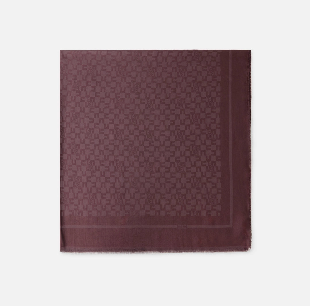 Scarf with logo pattern