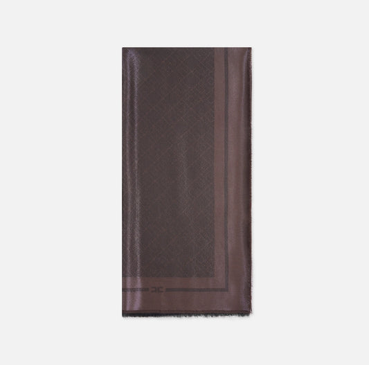 Scarf with logo pattern