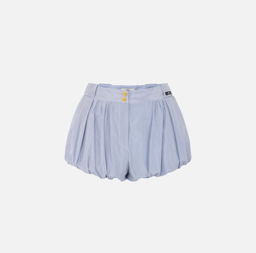 Striped nylon taffeta shorts