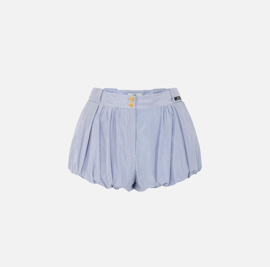 Striped nylon taffeta shorts