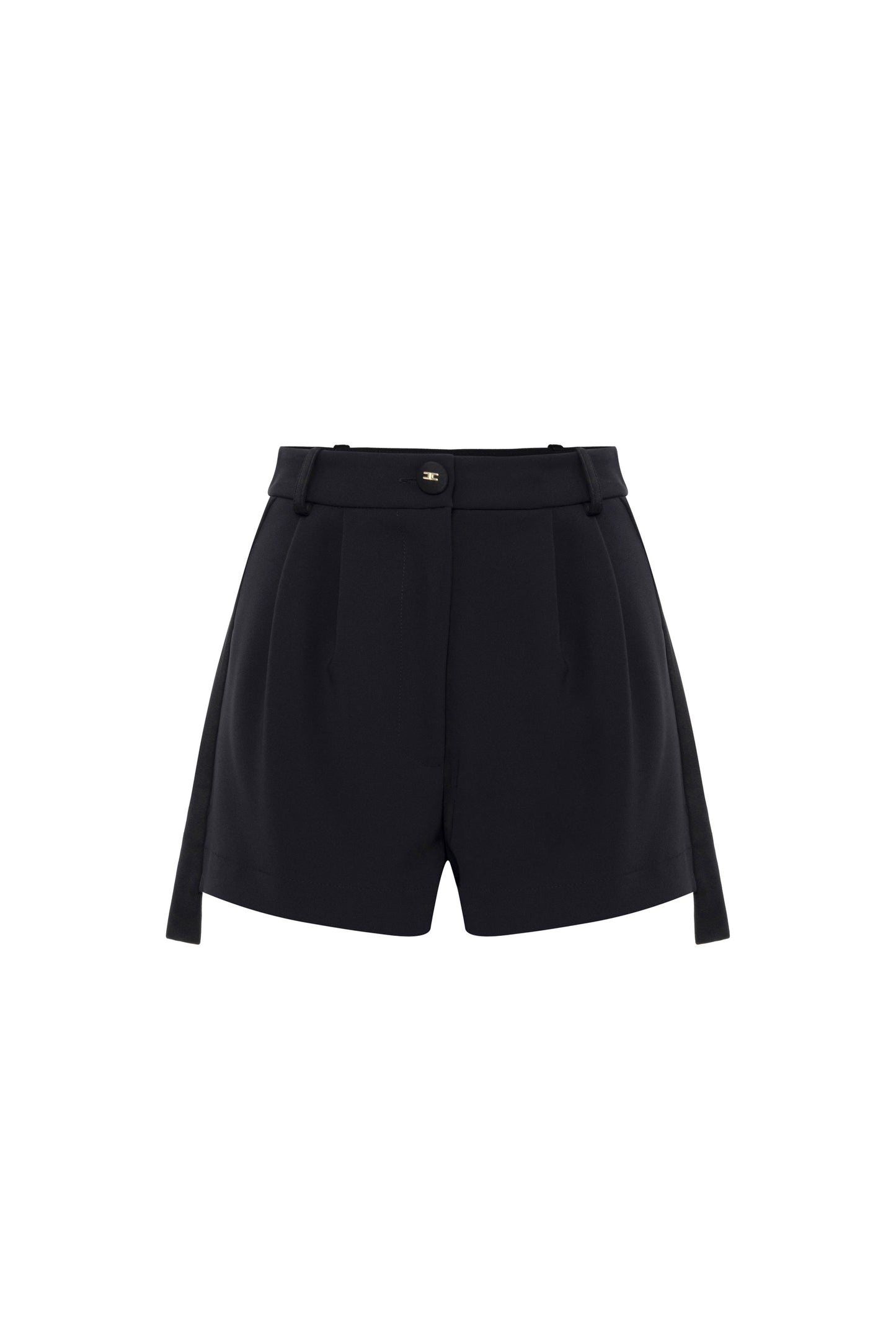 Crêpe tuxedo shorts with satin bands