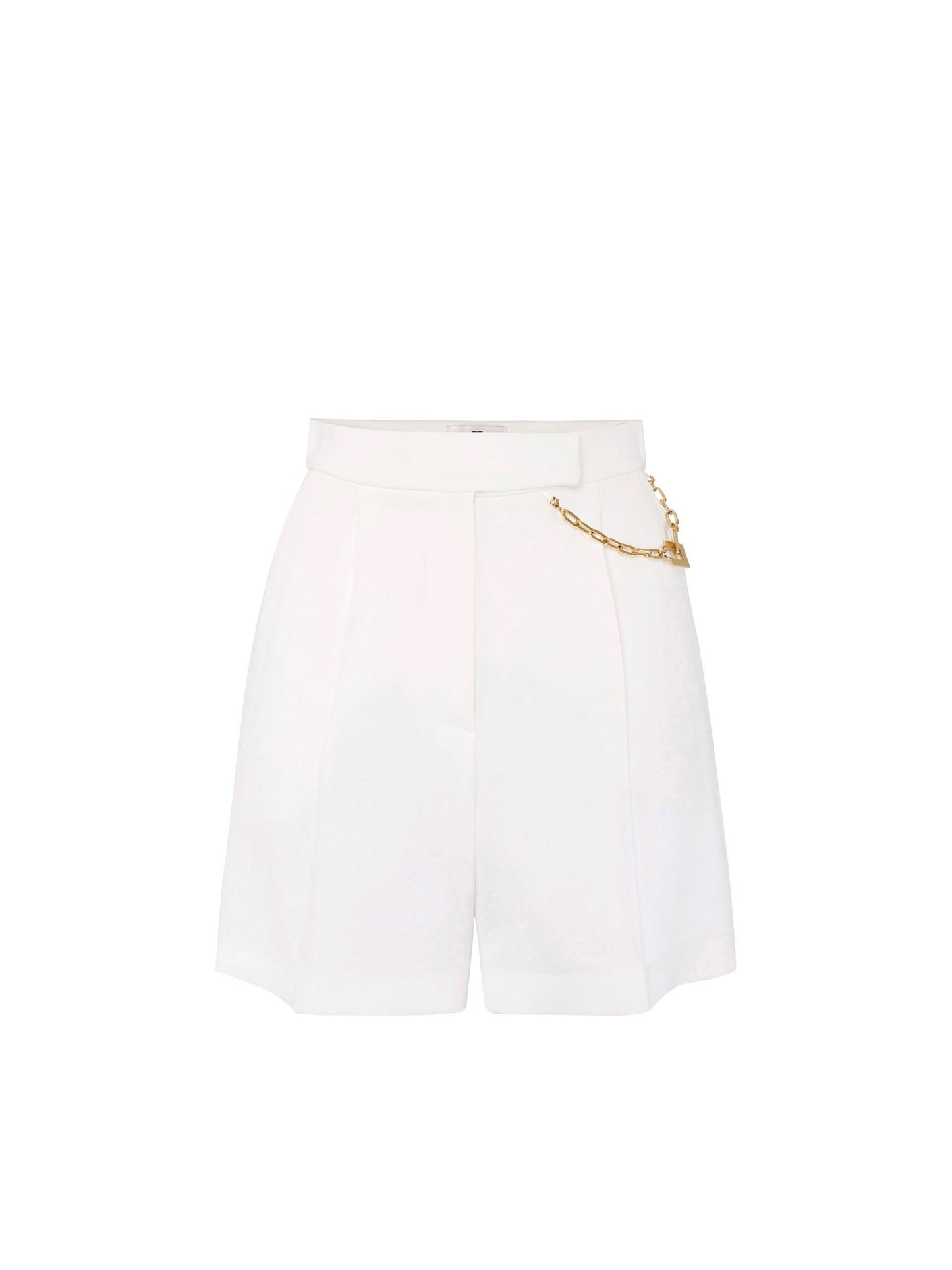 Shorts in gabardine fabric with jewel logo