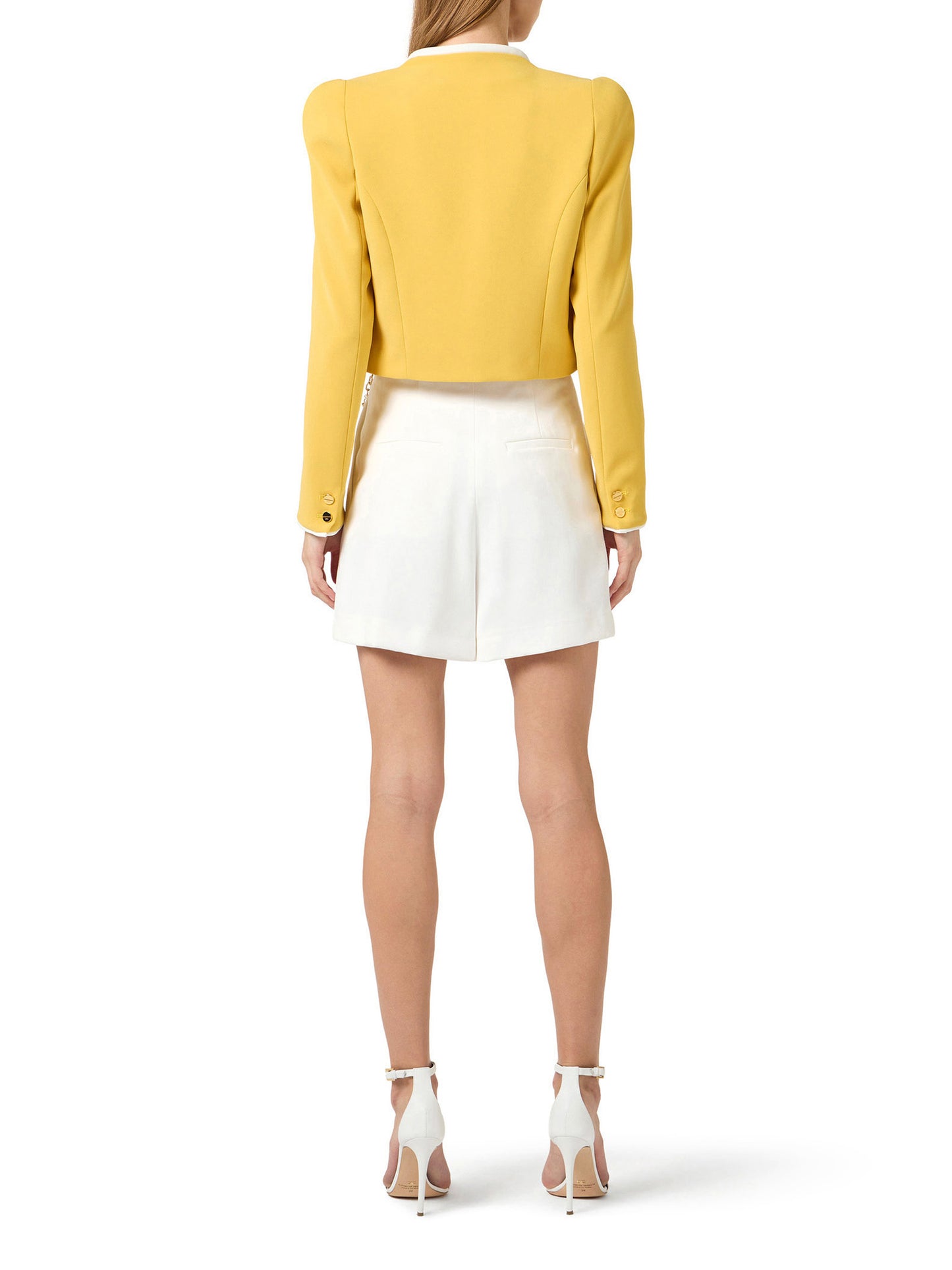 Shorts in gabardine fabric with jewel logo