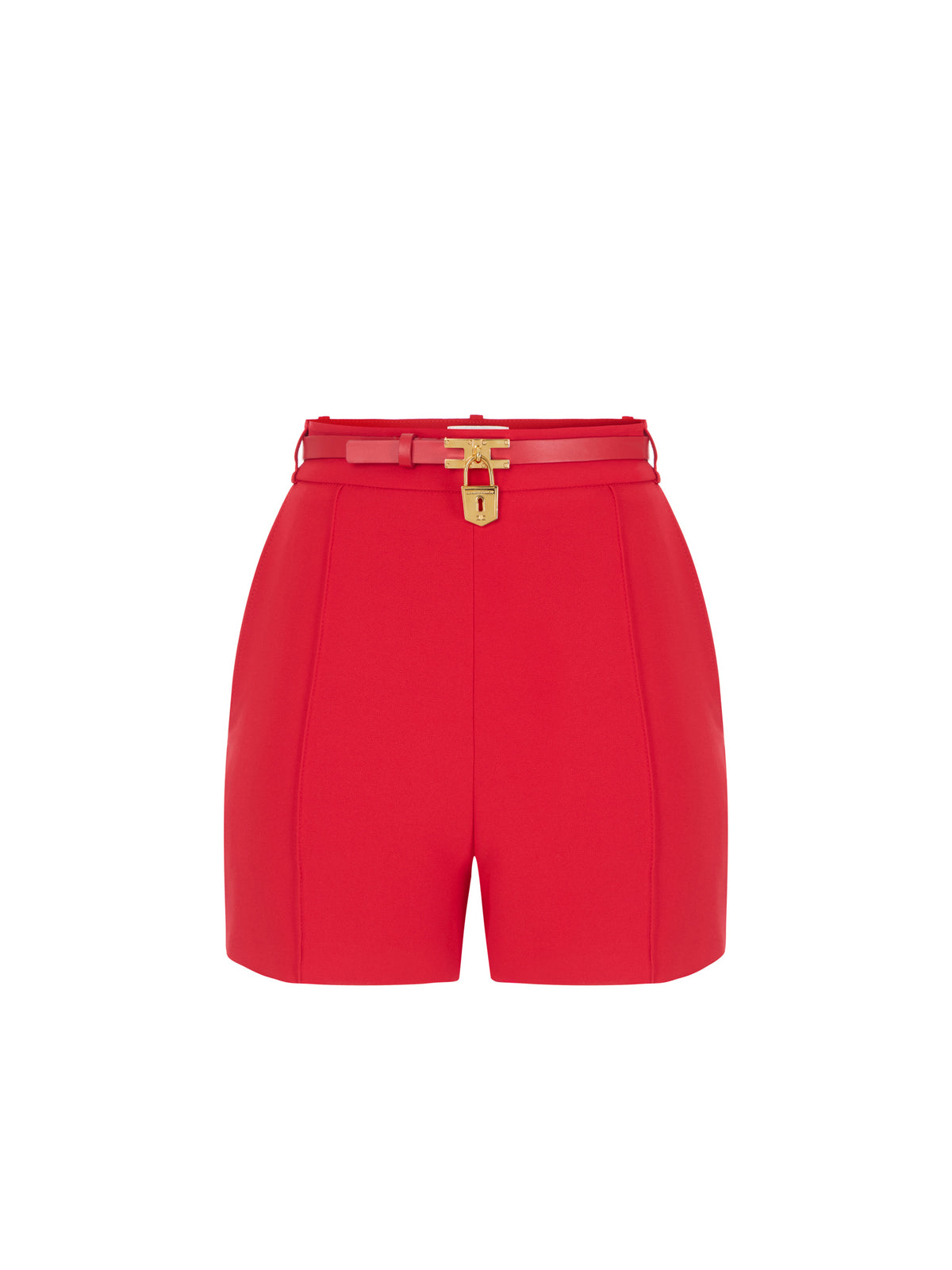 Shorts in lightweight crêpe fabric with belt