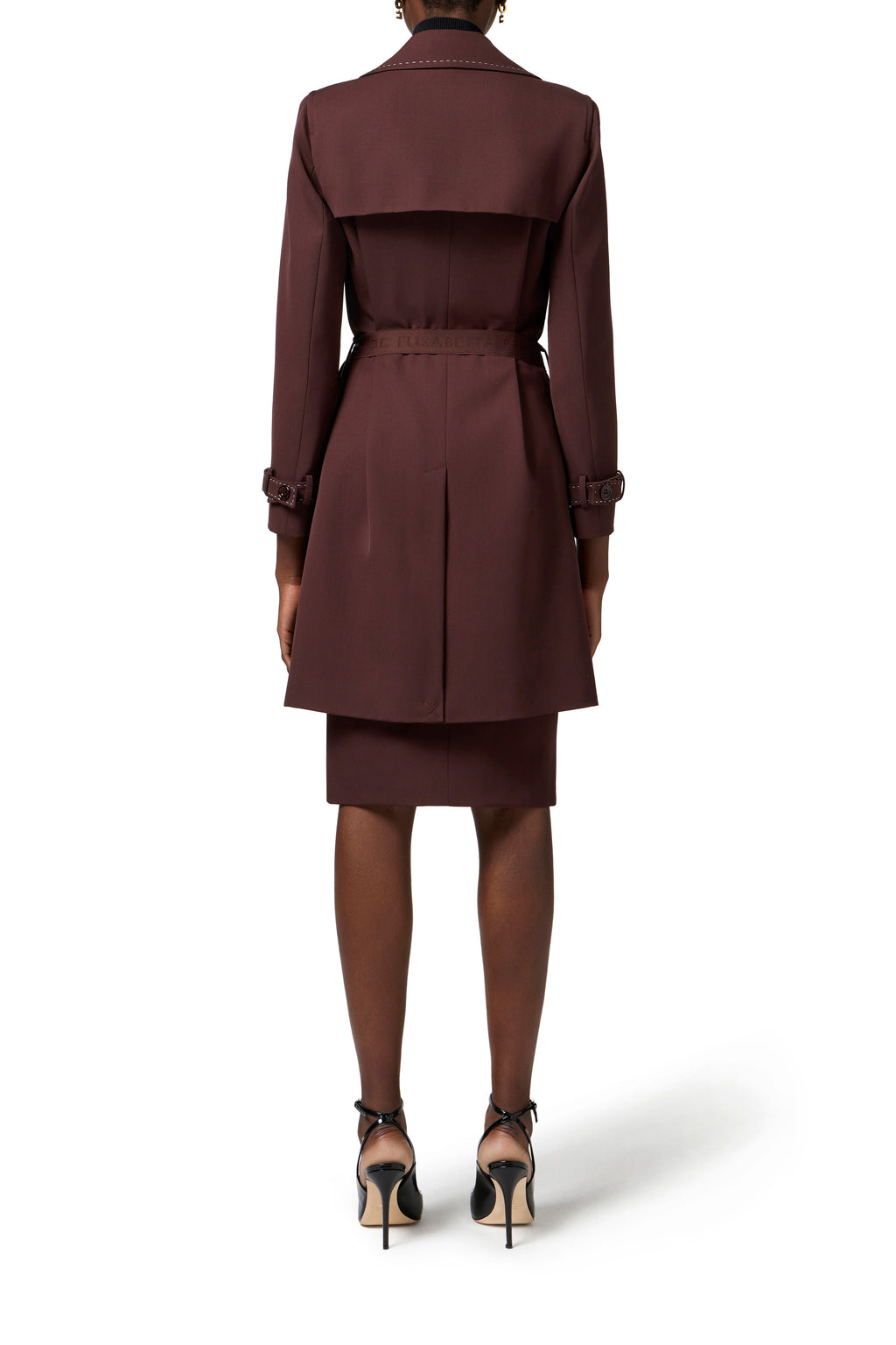 Cotton trench coat with topstitching | LAST PIECE: 42/44