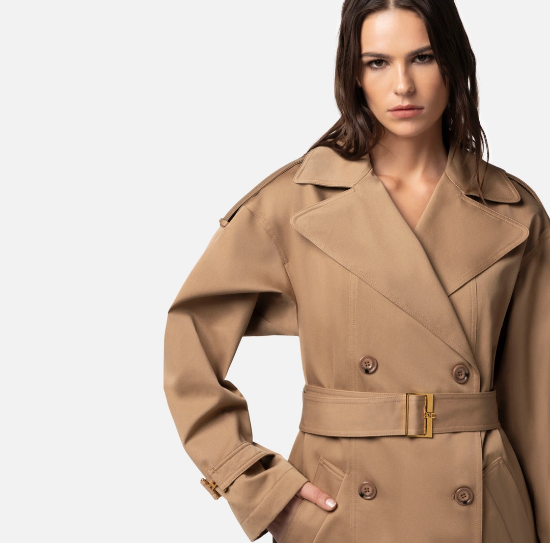 Oversize cotton trench