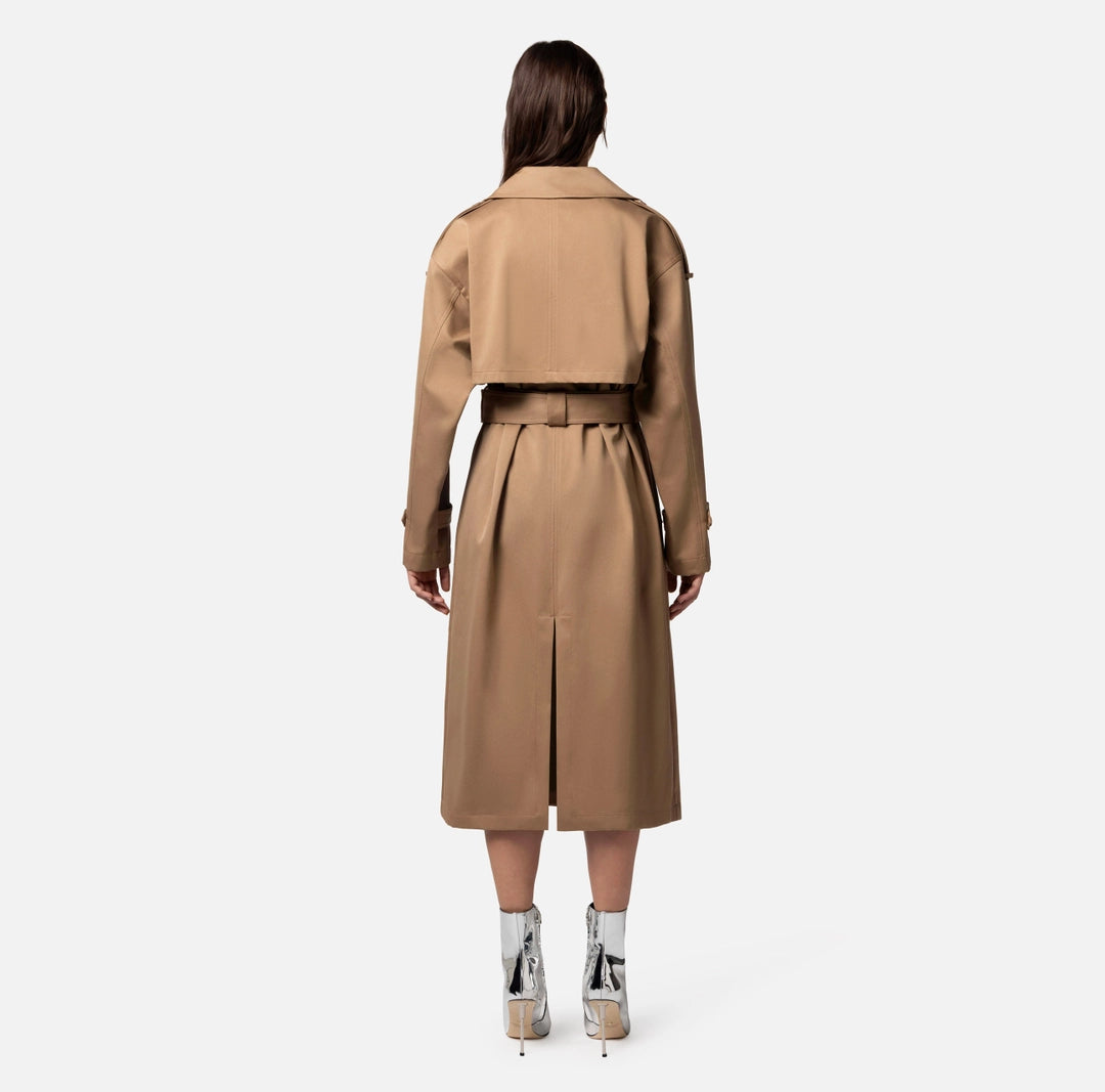 Oversize cotton trench
