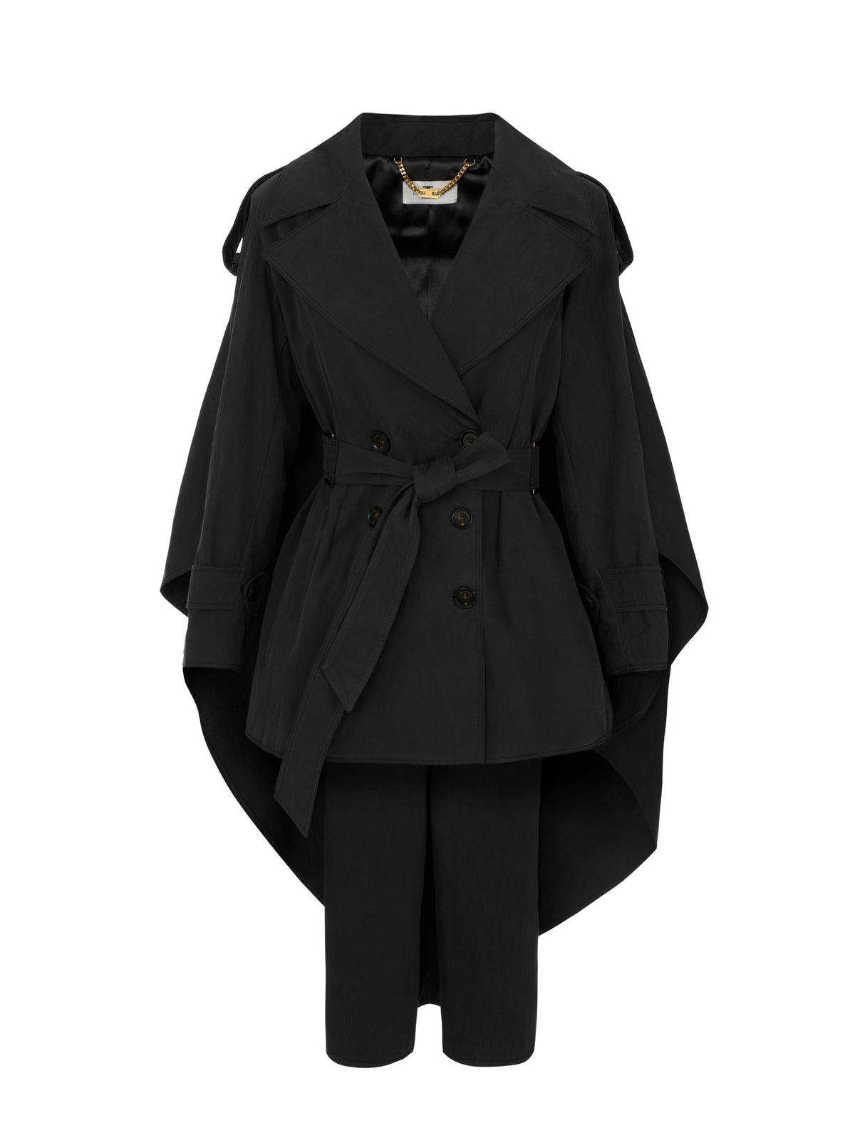 Technical cotton trench coat