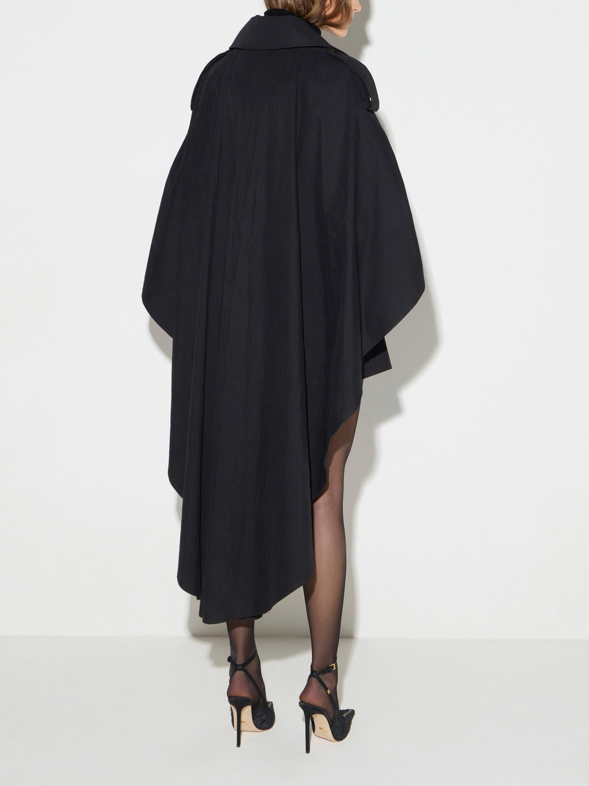 Technical cotton trench coat