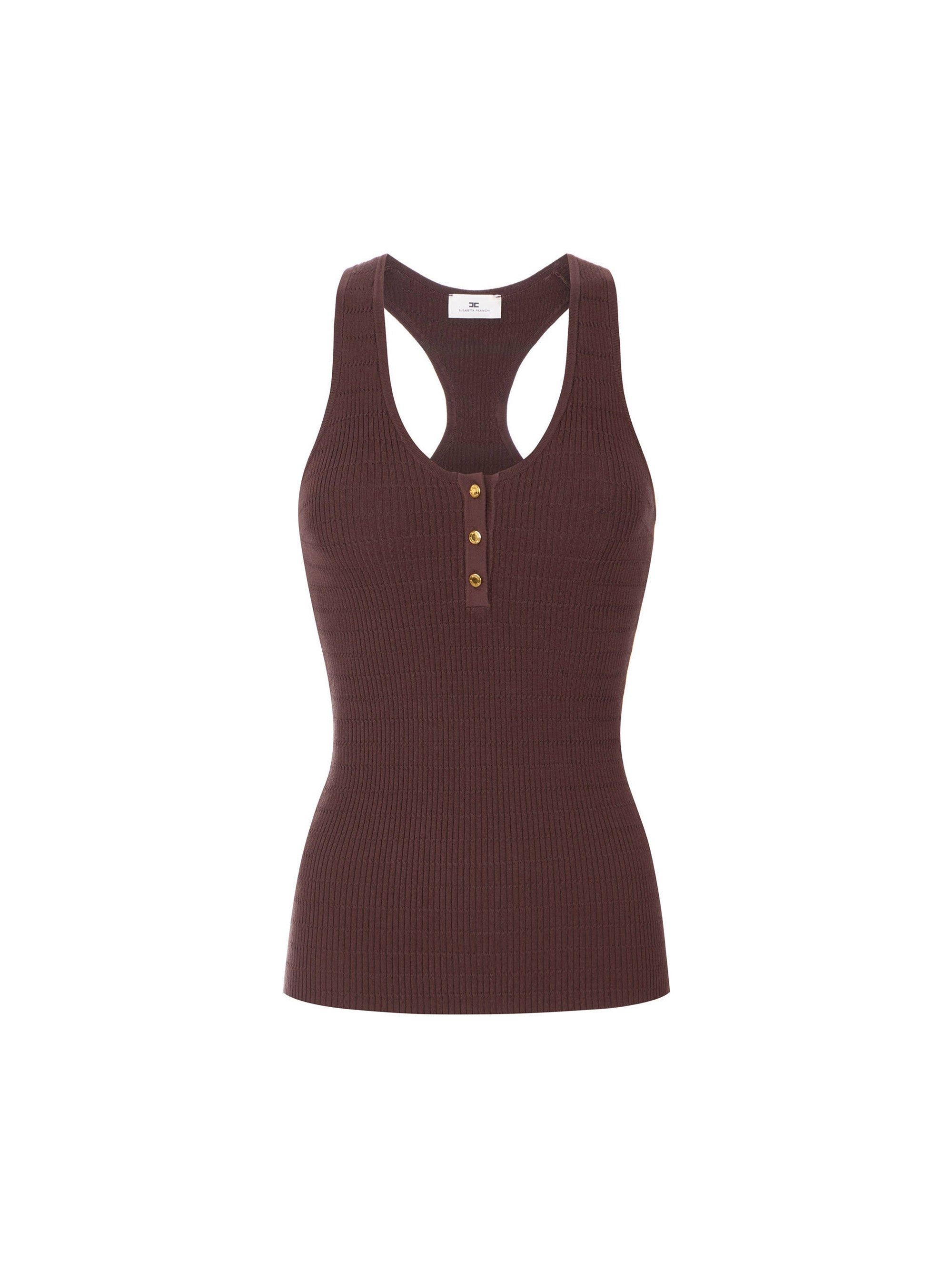 Micro-braided knit top
