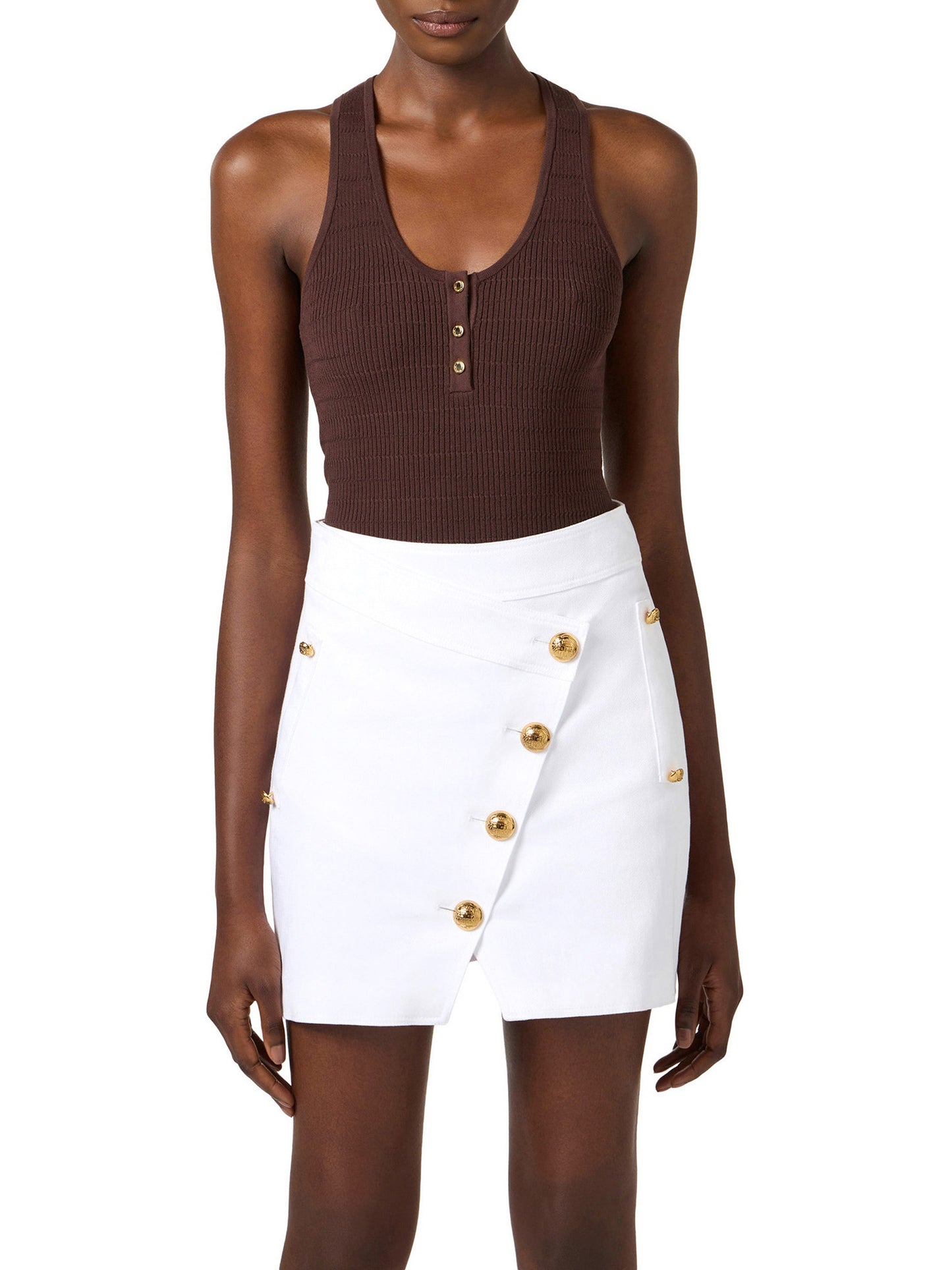 Micro-braided knit top