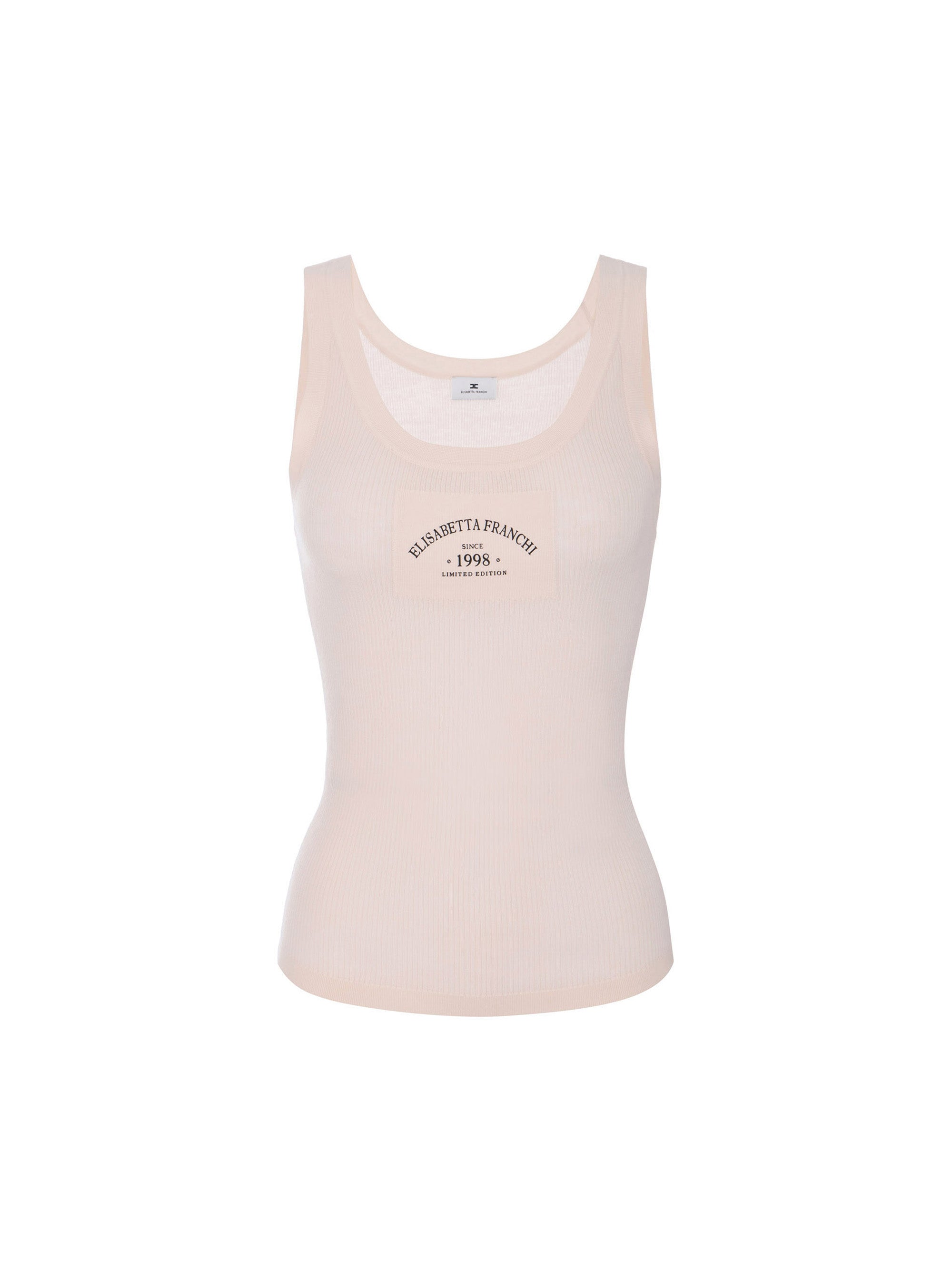 Knit top with logo