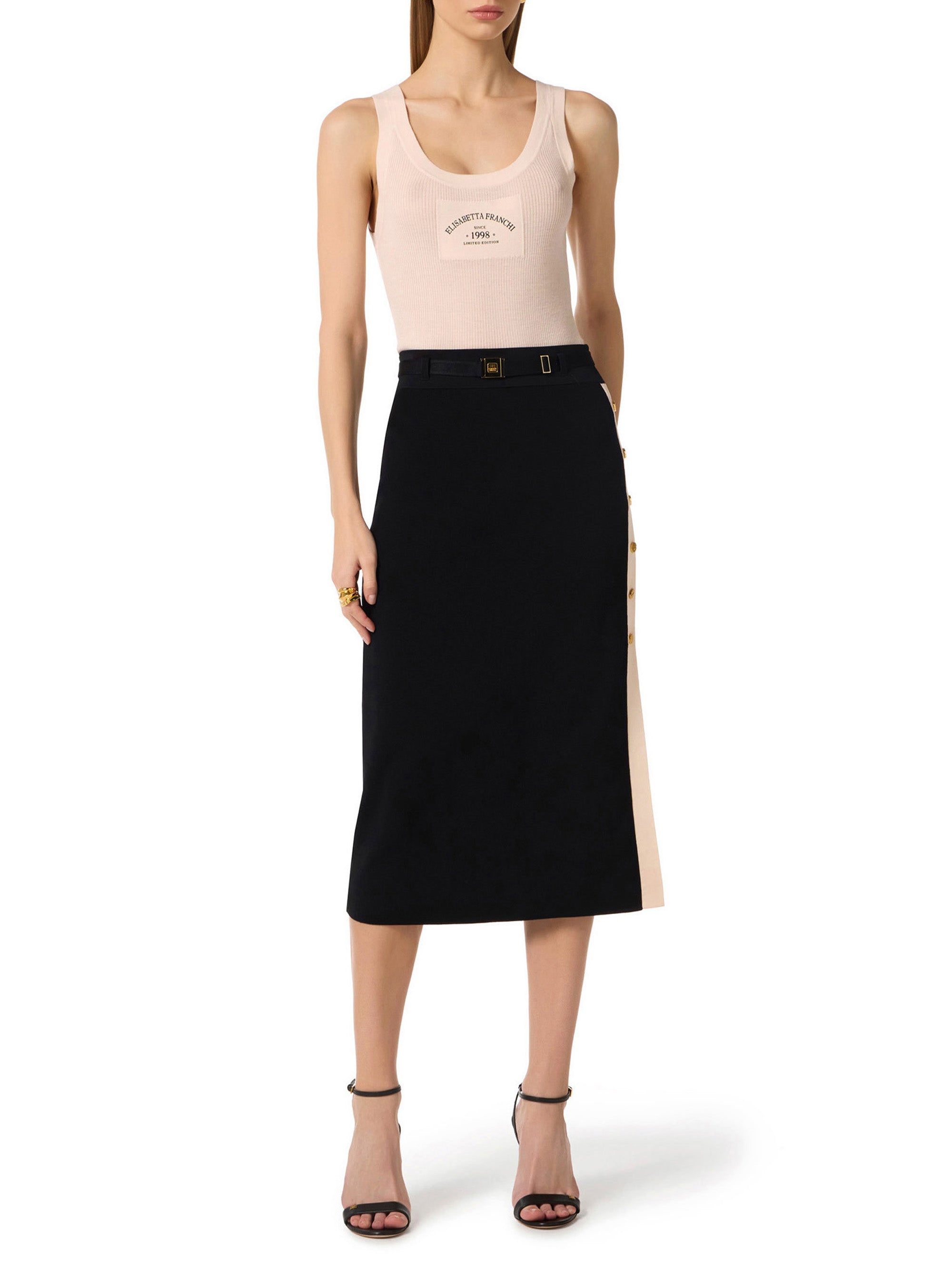 Knit top with logo