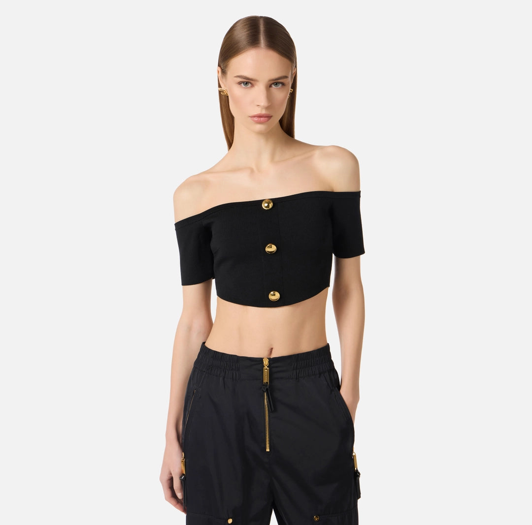 Top in knit fabric