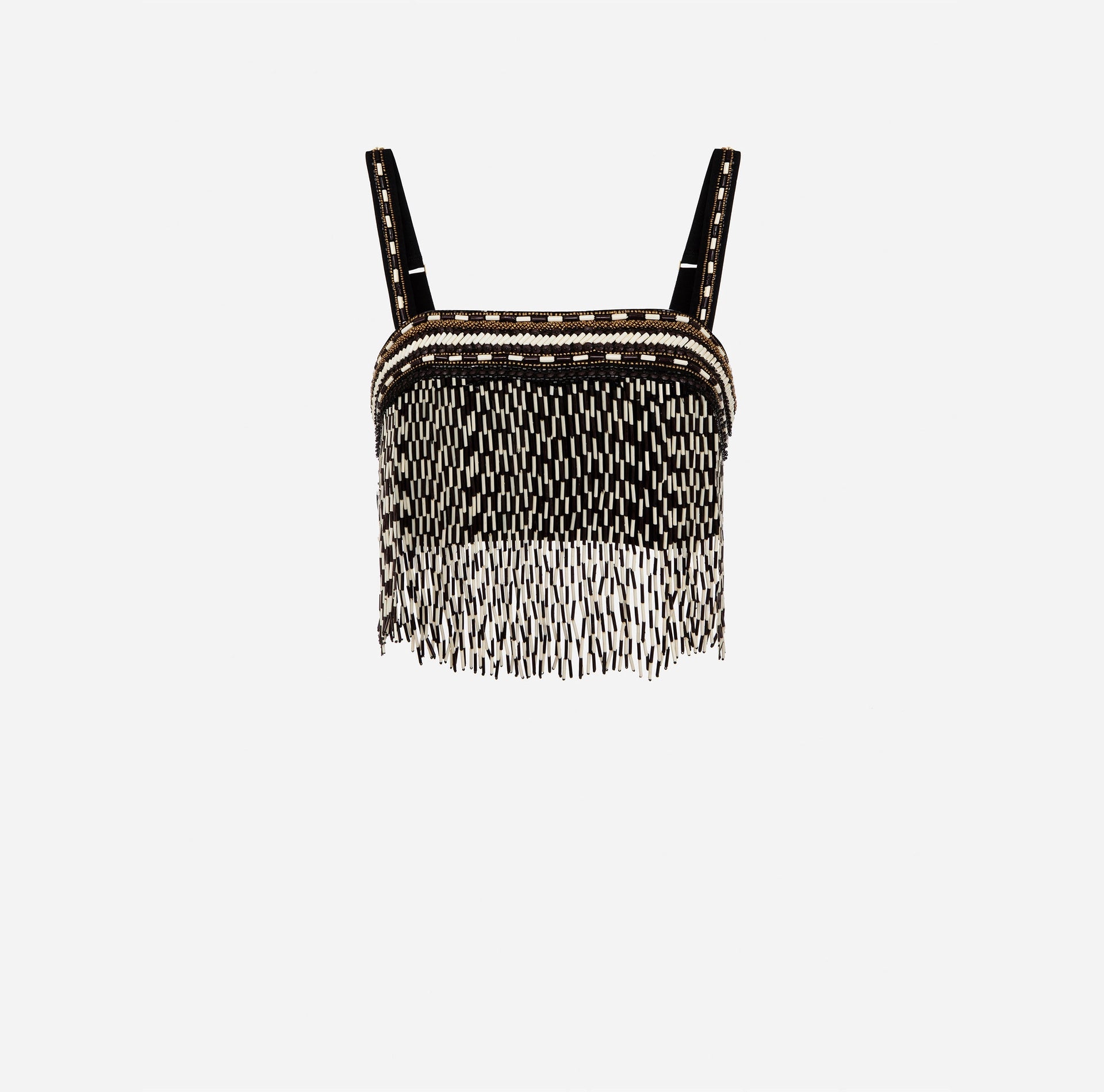 Top with ethnic embroidery and two-tone fringe | LAST PIECE: 42