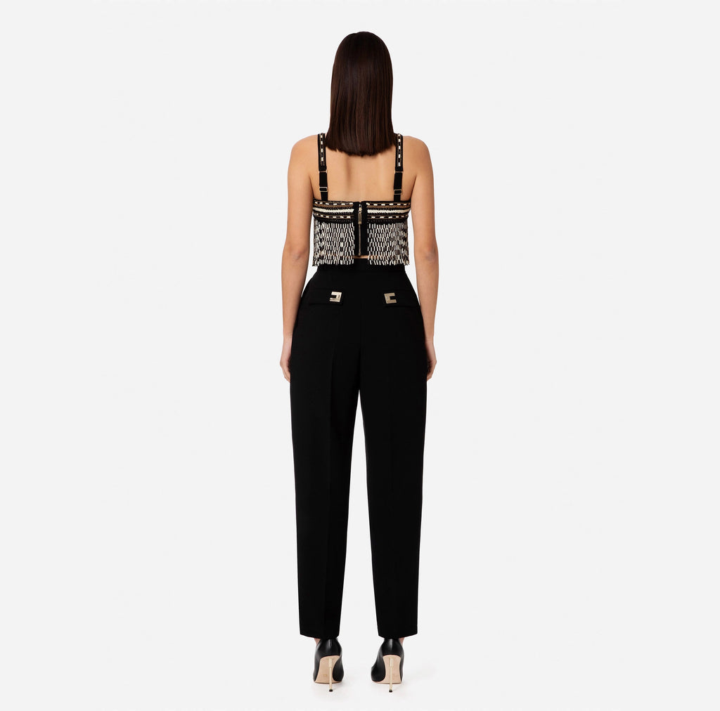 Top with ethnic embroidery and two-tone fringe | LAST PIECE: 42