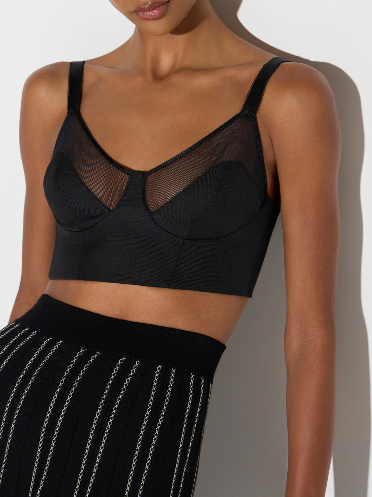 Cool wool and tulle top