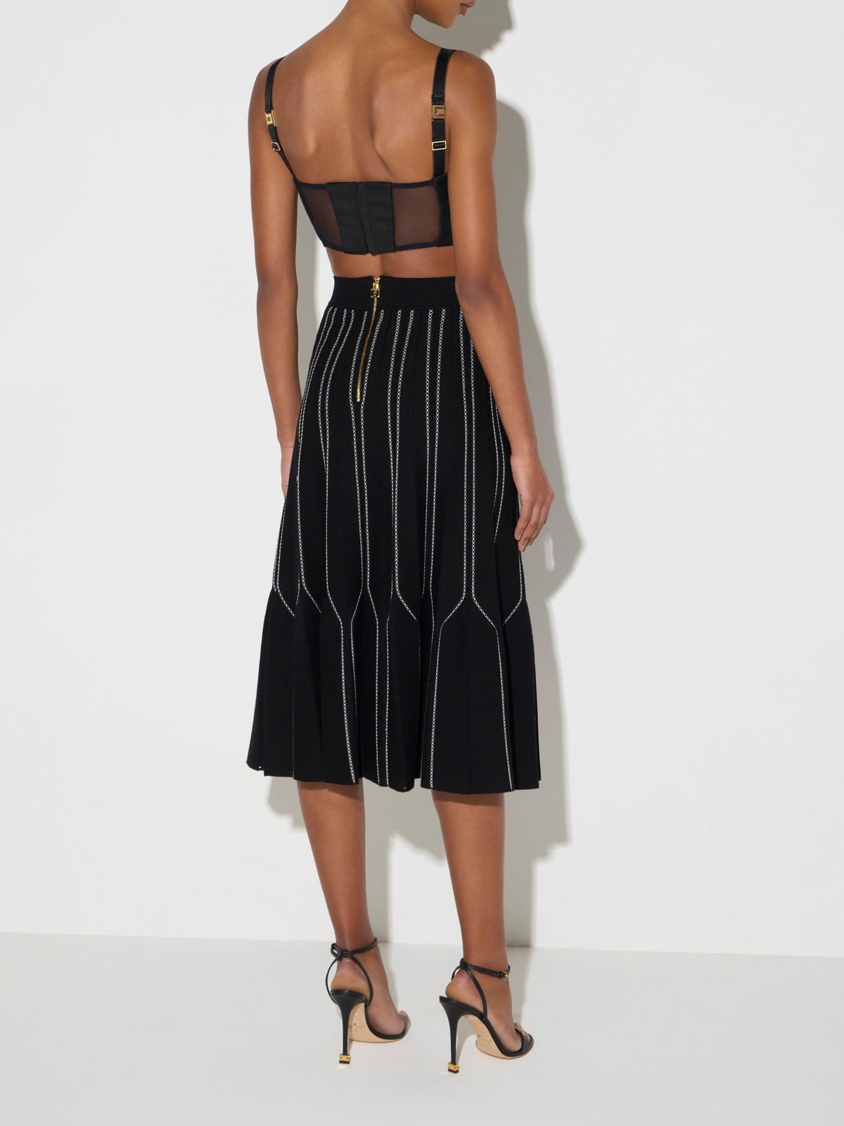 Cool wool and tulle top