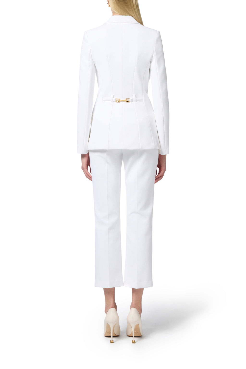 Single-breasted women’s suit in crêpe fabric | LAST PIECE: 40