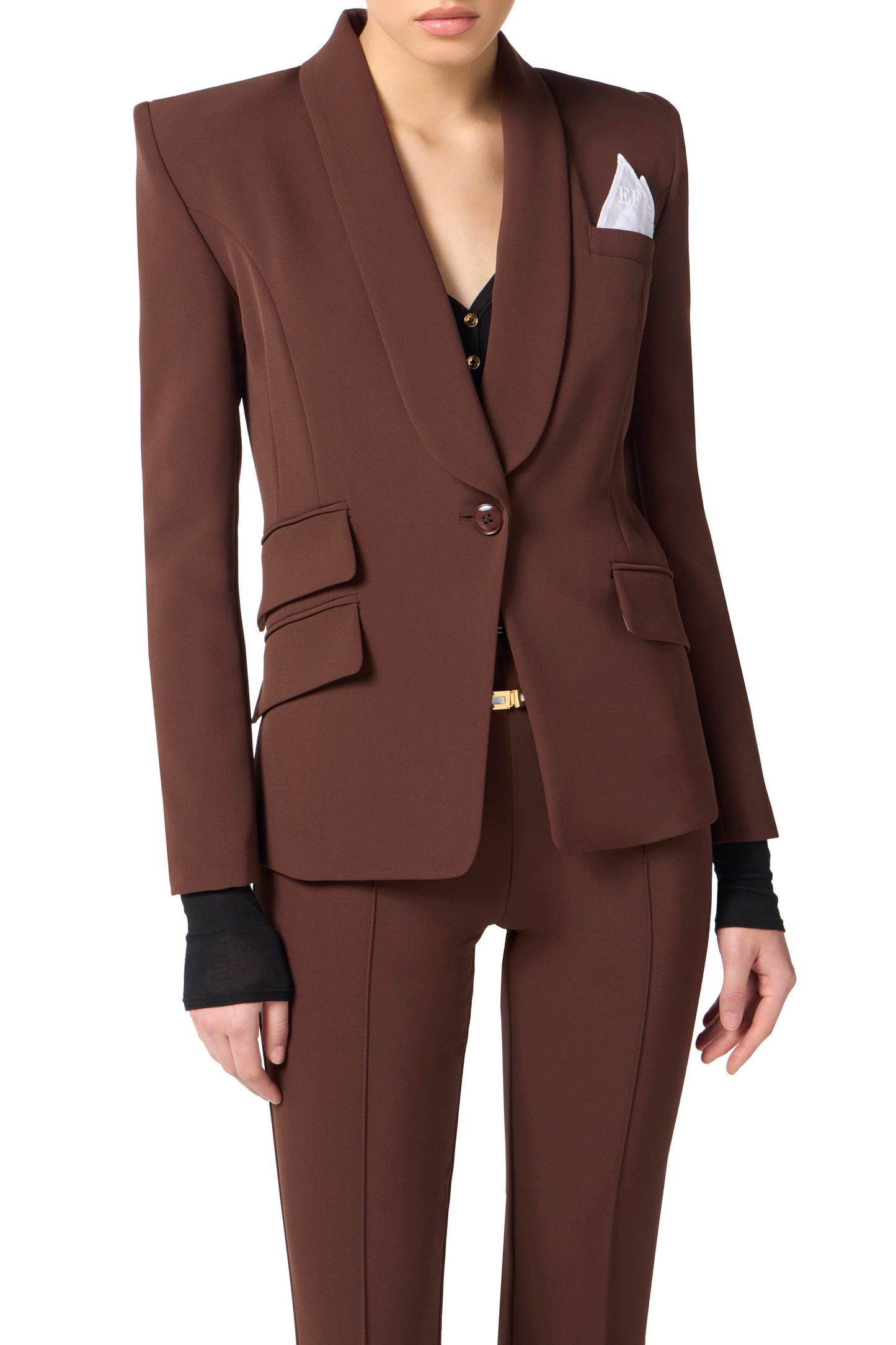 Women’s suit in crêpe fabric