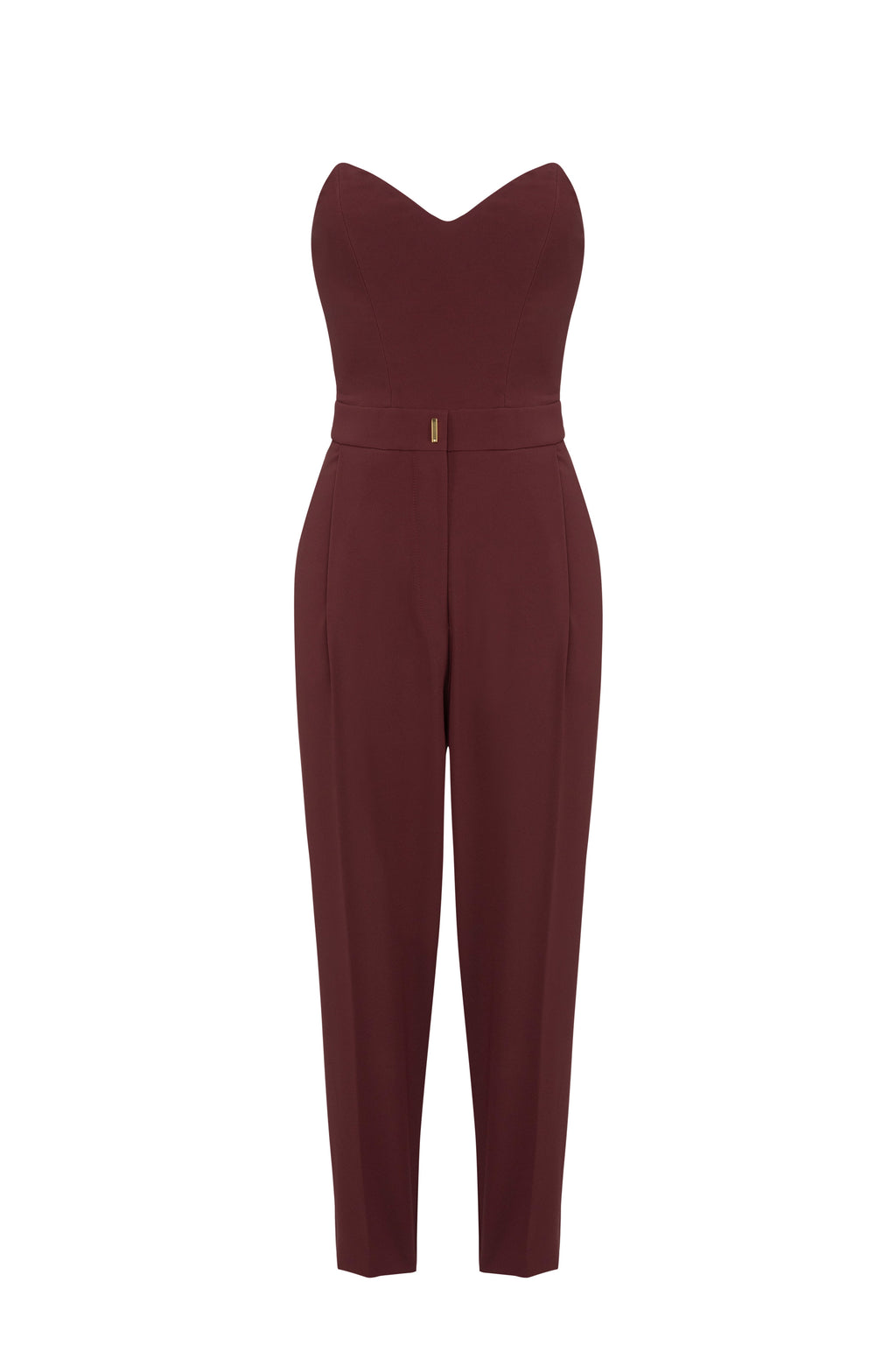 Jumpsuit in stretch crêpe fabric with bustier top | LAST PIECE: 42