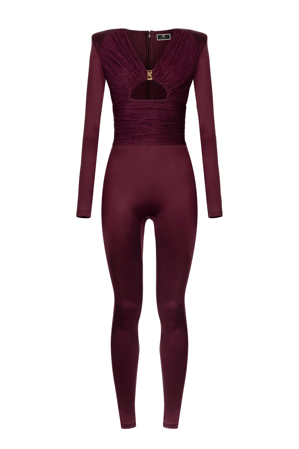 Shiny Lycra jumpsuit with pleated inserts | LAST PIECE: 42