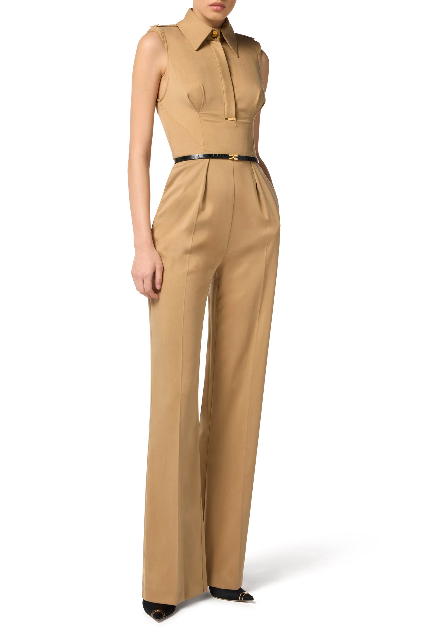 Cotton satin jumpsuit