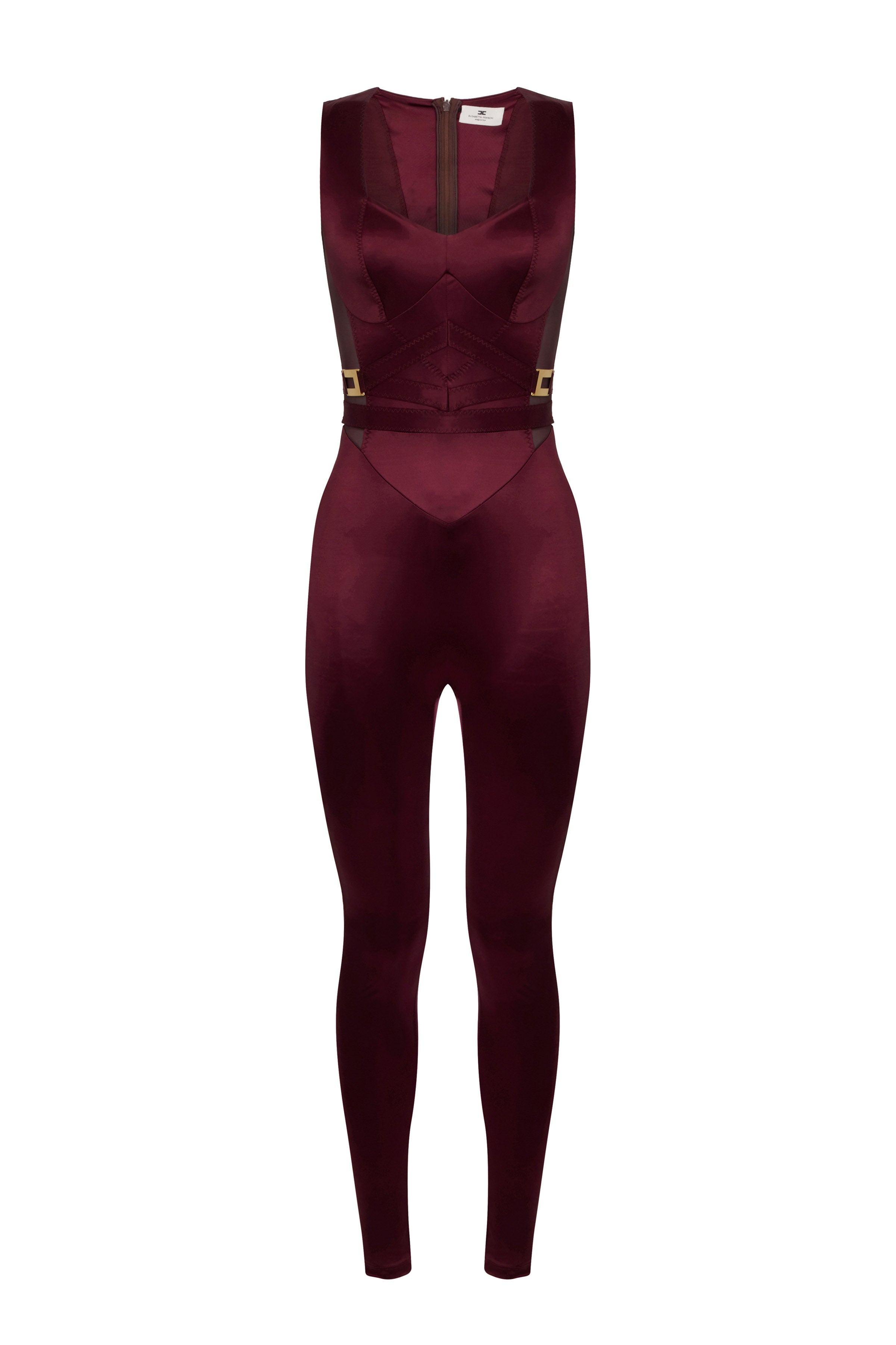 Lycra jumpsuit with jewel logo
