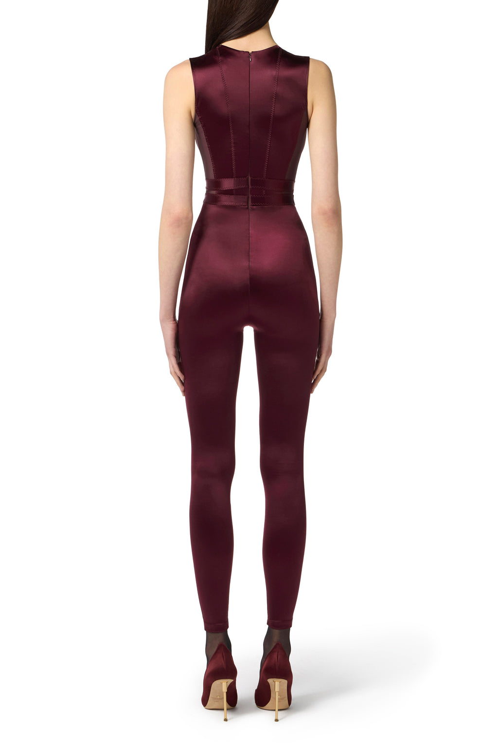 Lycra jumpsuit with jewel logo