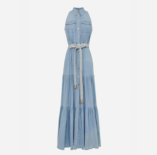 Long denim dress