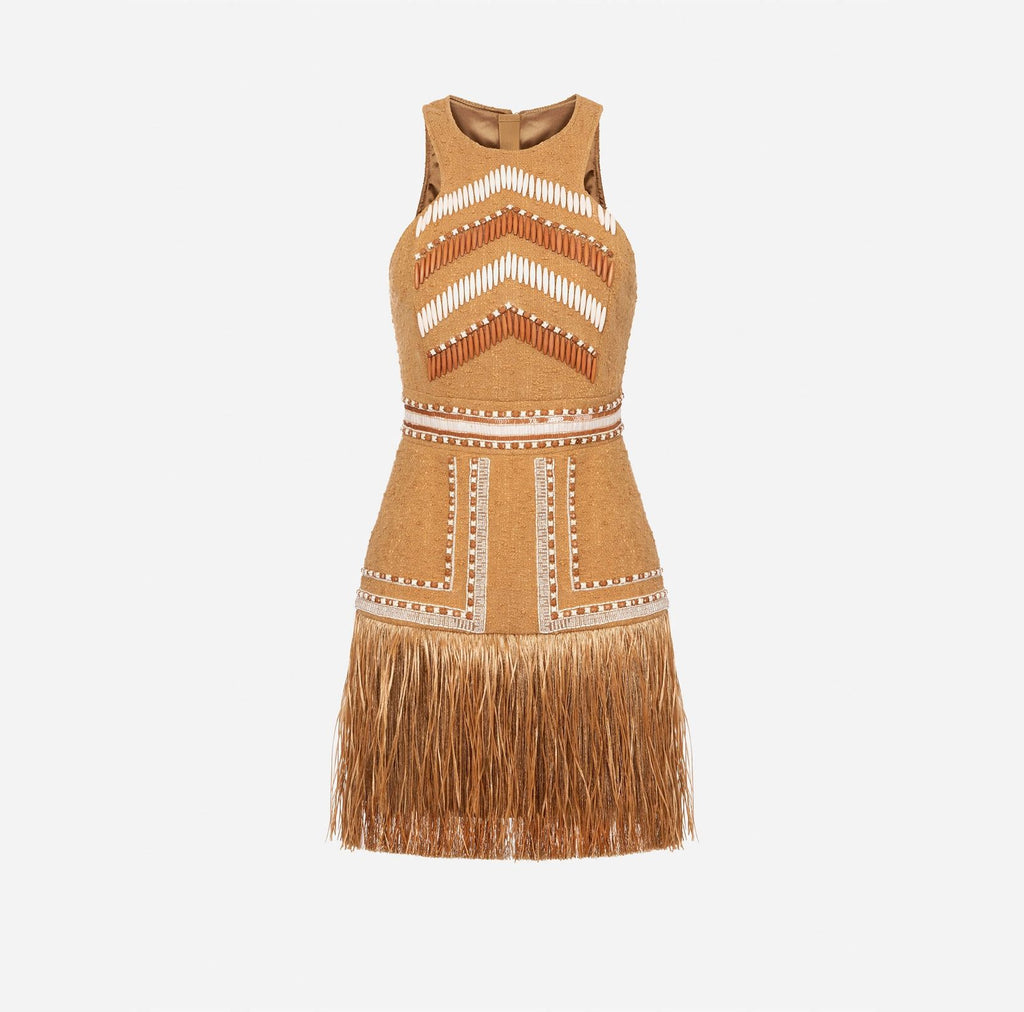 Embroidered tweed mini dress | LAST PIECE: 40/42/44
