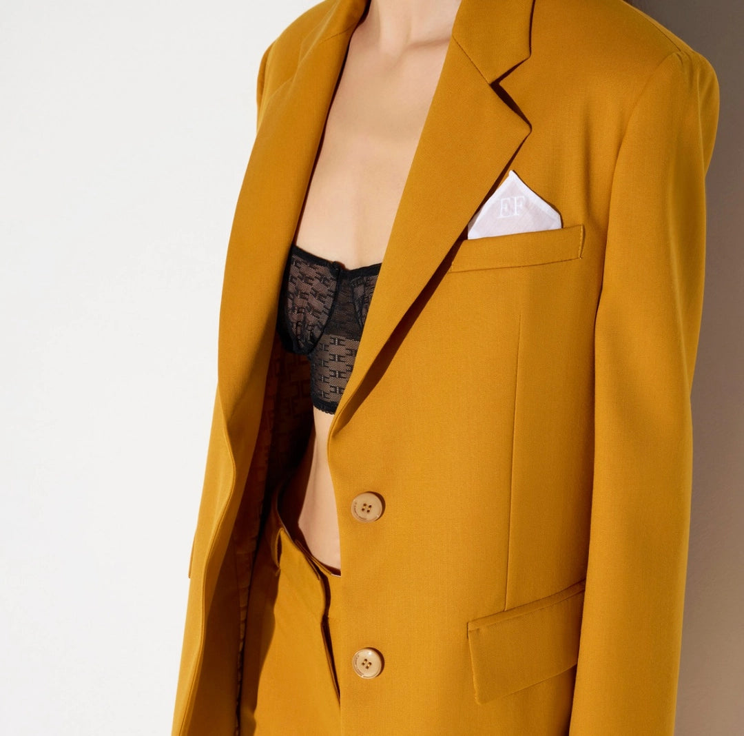 Jacket in gabardine fabric