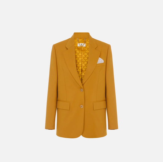 Jacket in gabardine fabric