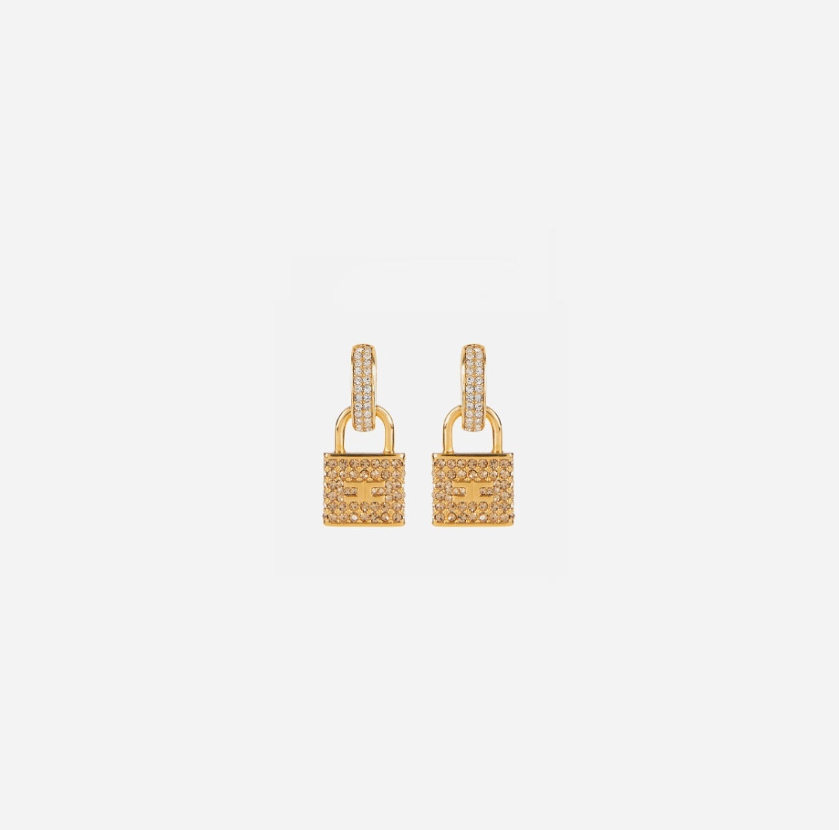 Pair of padlock earrings