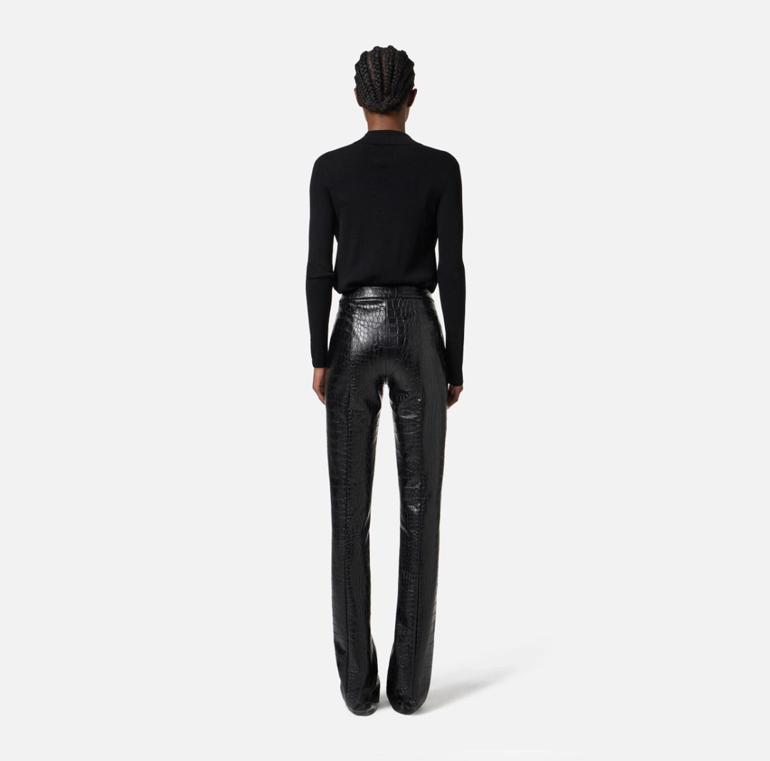 Trousers with crocodile print